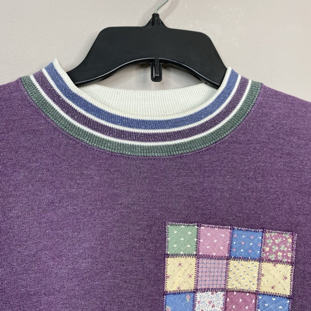 Vintage Jerzees Super Sweat Sweatshirt Purple Crewneck Size M USA - Picture 4 of 16